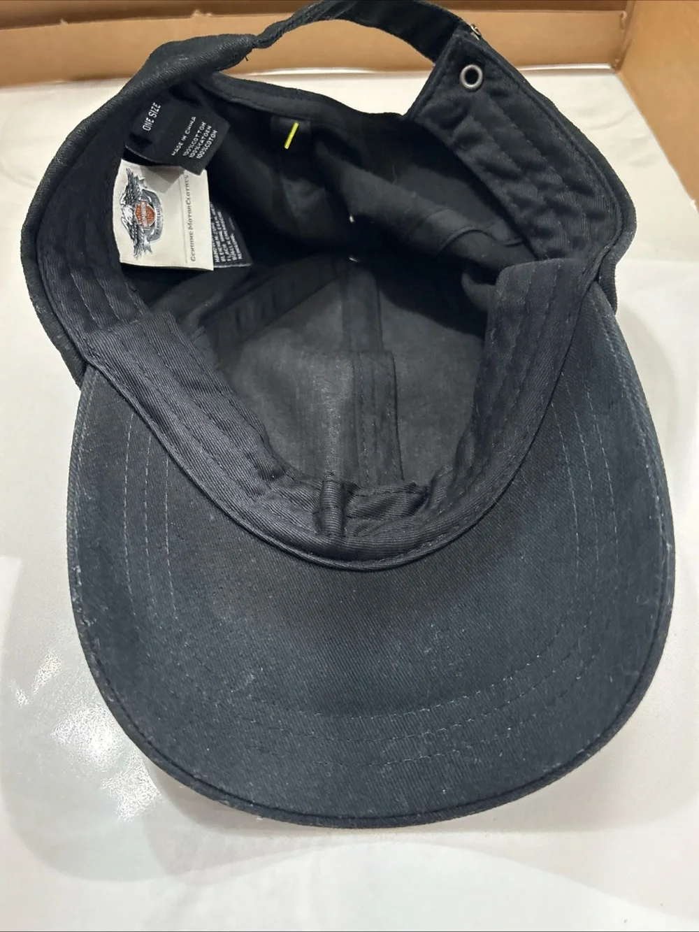 HARLEY DAVIDSON Hat Ball Cap Harley Bling Black Silver Rhinestones Adjustable